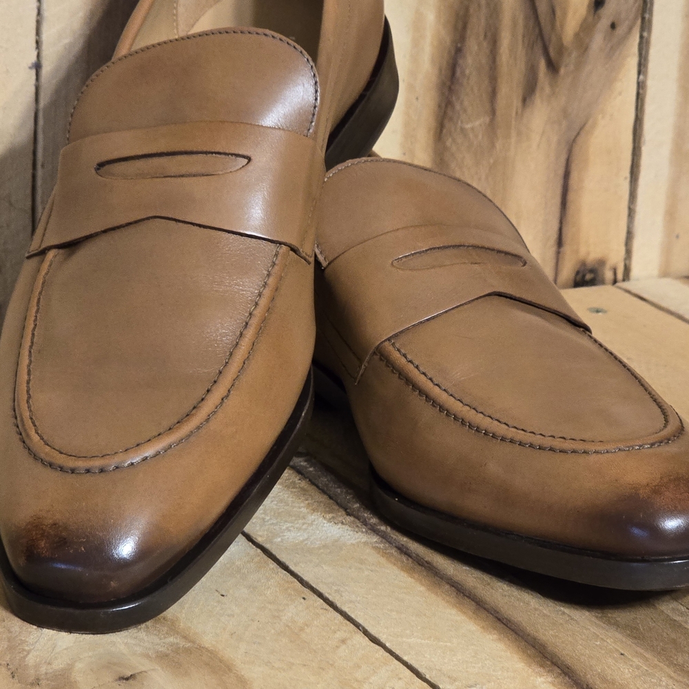 PAUL SMITH Mens Tan Brown Leather Penny Loafers UK 9 US 10 Dress Casual Shoes - Picture 7 of 7